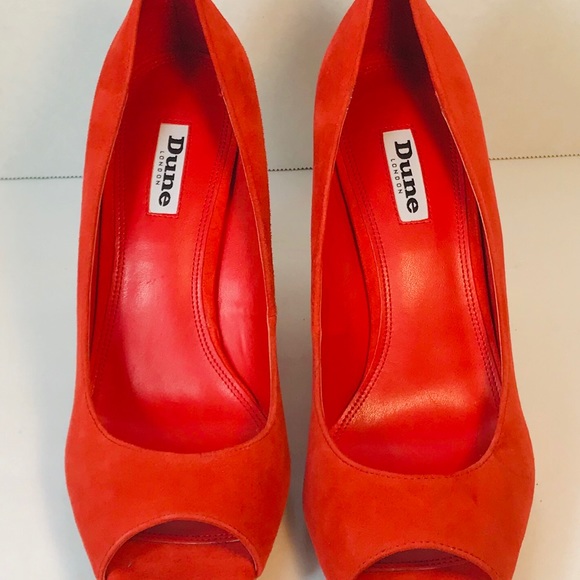 Dune London Shoes - Dune London
Orange Suede Charlotte Slide Wedge